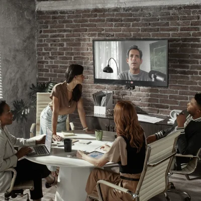 Shure mxa902 integrated conferencing ceiling array lifestyle - Equitable Meeting Environments for Global Teams