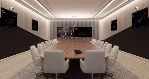 GPA Cisco Room Kit EQX - Microsoft Teams Rooms Certified Board Rooms AV Collab Tech Integration Managed Services Long Table