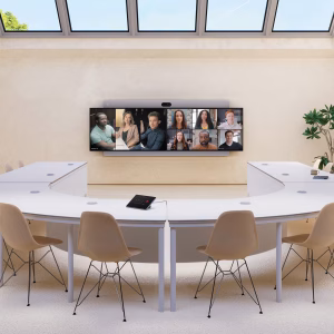 GPA Cisco Room Kit EQX - Microsoft Teams Rooms Certified Board Rooms AV Collab Tech Integration Managed Services U-Shape Table